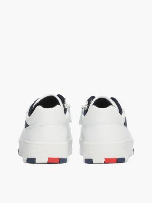 white lace-up trainers for kids gender inclusive tommy hilfiger