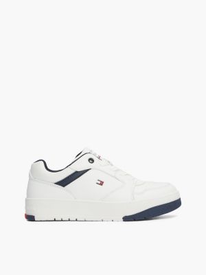 white lace-up trainers for kids gender inclusive tommy hilfiger