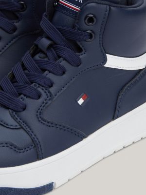 sneakers medie stringate blu da gender-inclusive bambini tommy hilfiger