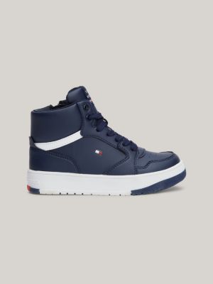 sneakers medie stringate blue da gender-inclusive bambini tommy hilfiger