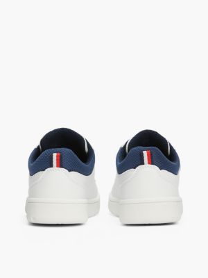 white lace-up trainers for kids gender inclusive tommy hilfiger