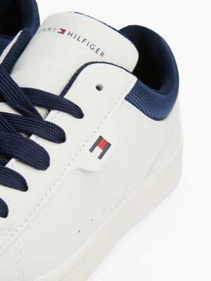 white lace-up trainers for kids gender inclusive tommy hilfiger