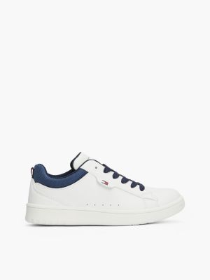 white lace-up trainers for kids gender inclusive tommy hilfiger