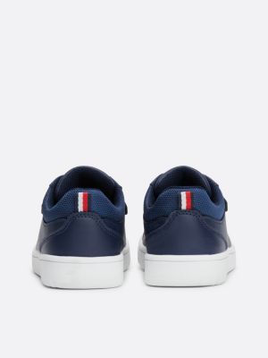 blue lace-up trainers for kids gender inclusive tommy hilfiger