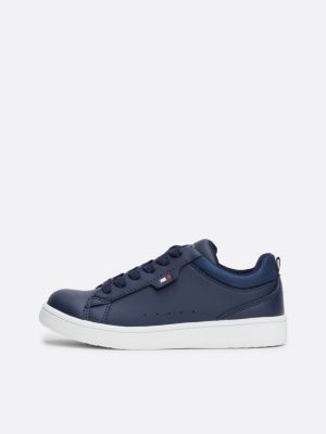 blue lace-up trainers for kids gender inclusive tommy hilfiger