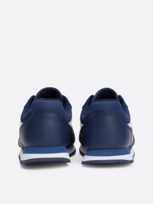 blue flag lace-up trainers for kids gender inclusive tommy hilfiger