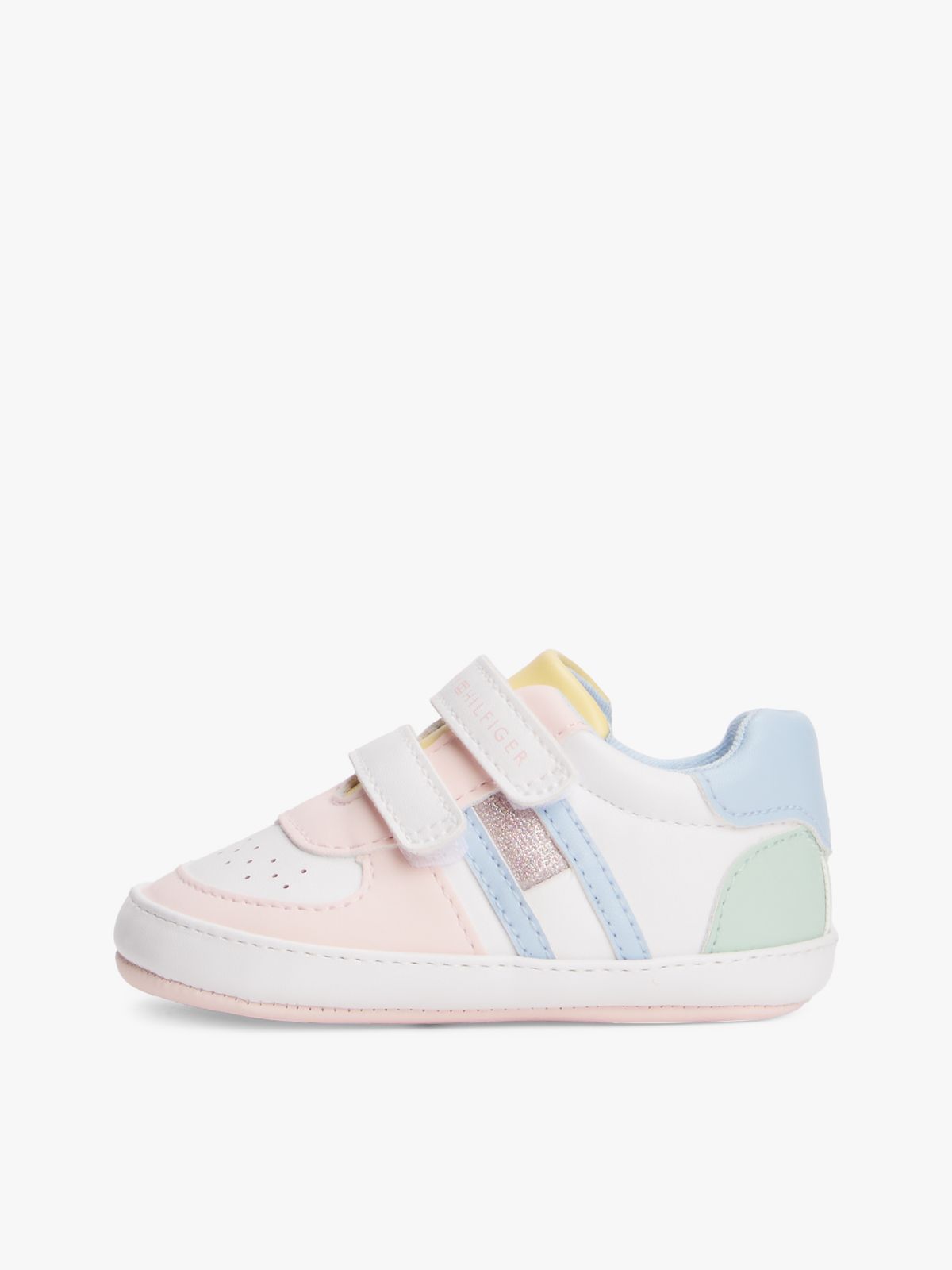 Colour-Blocked Glitter Trainers — Multi