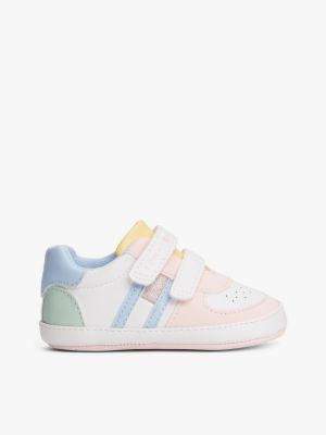 multi colour-blocked glitter trainers for girls tommy hilfiger