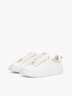 TH Monogram Lace-Up Trainers — White 2
