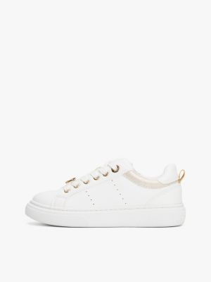 white th monogram lace-up trainers for girls tommy hilfiger