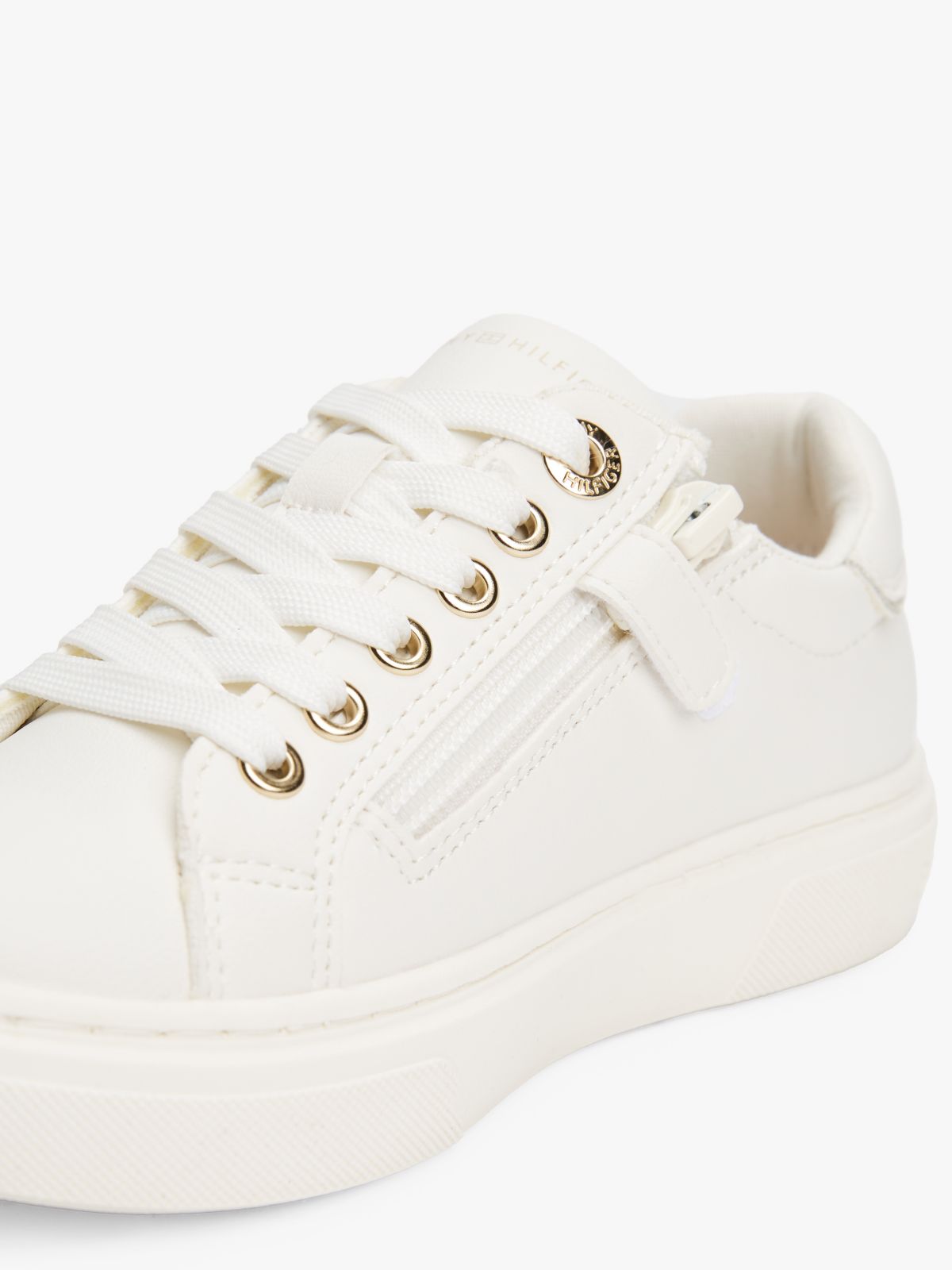 Glitter Lace-Up Trainers — White