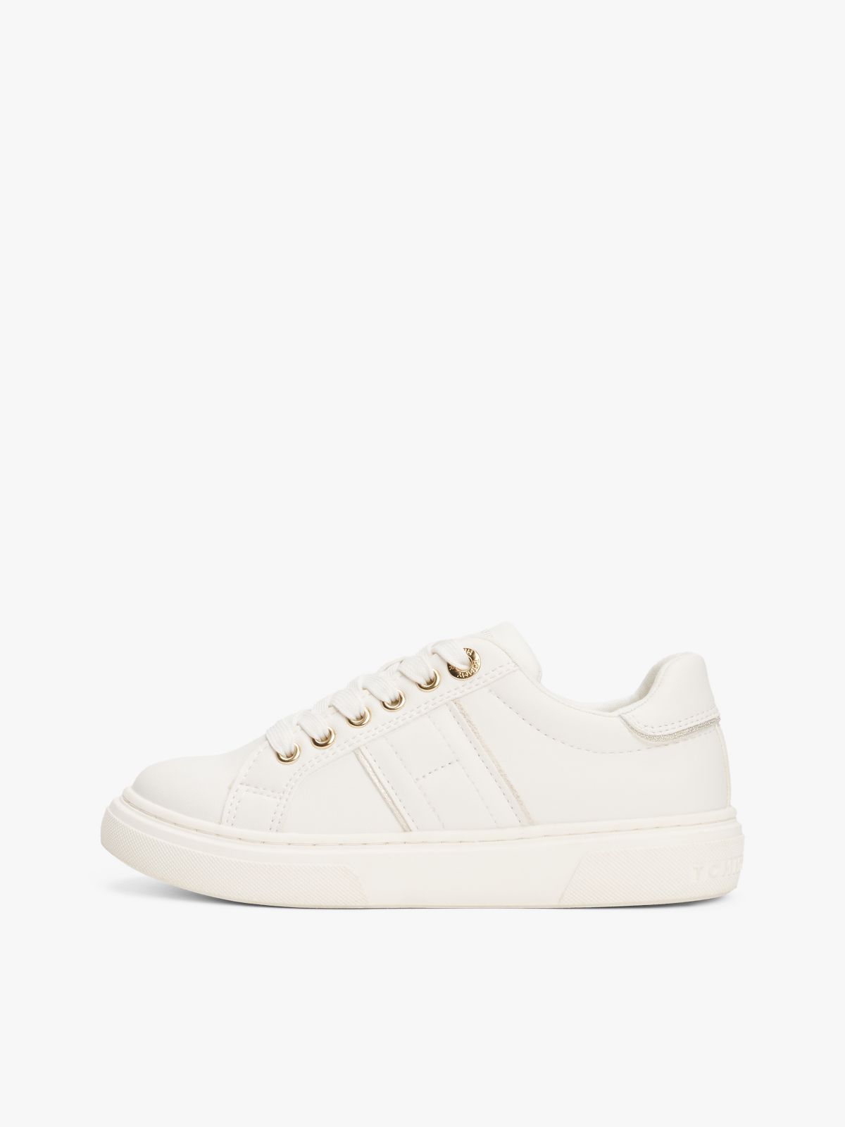 Glitter Lace-Up Trainers — White
