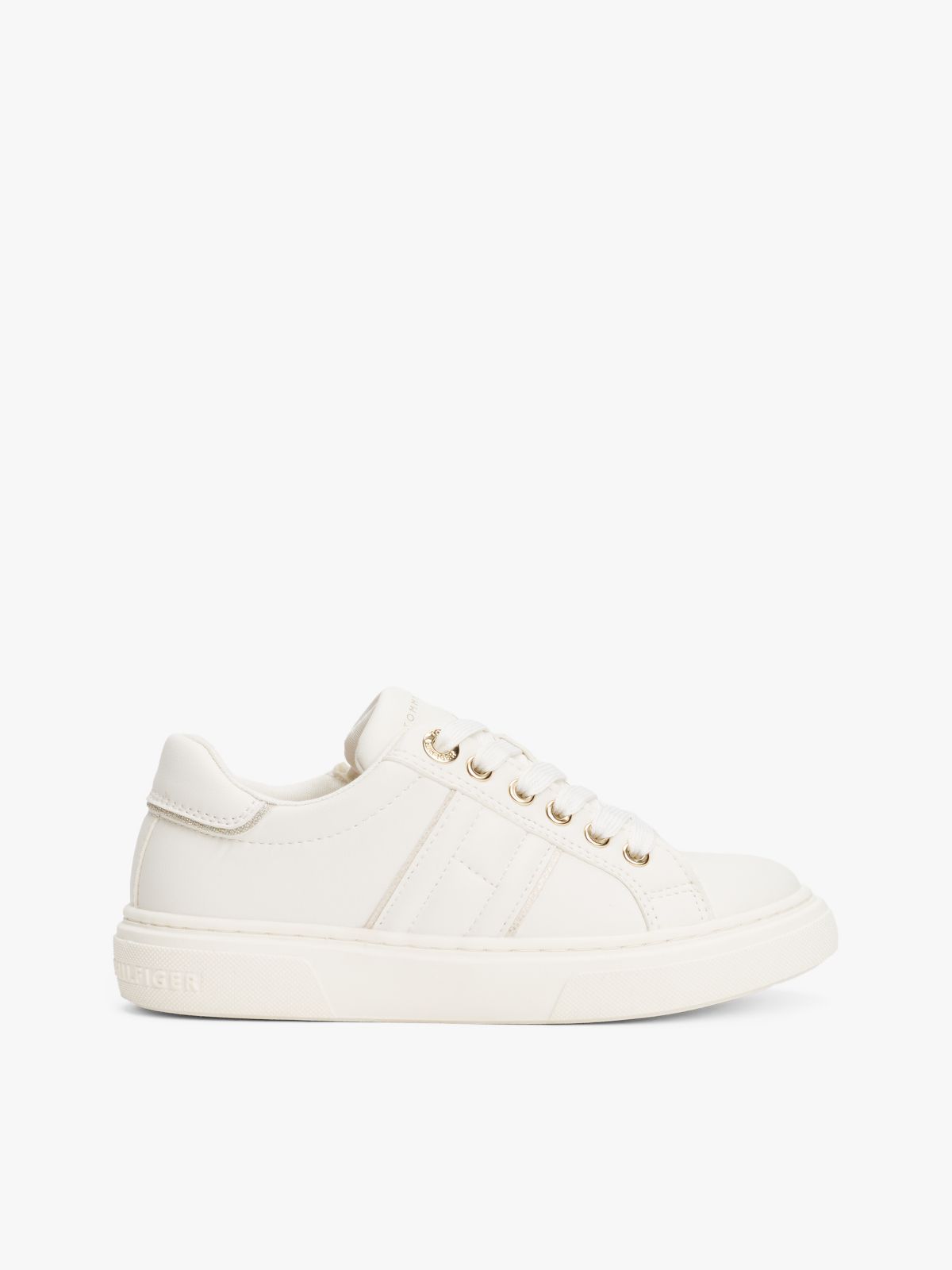 Glitter Lace-Up Trainers — White