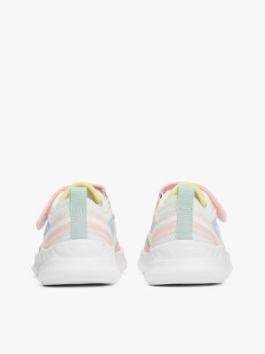 baskets à empiècements en maille et logo plusieurs couleurs pour filles tommy hilfiger