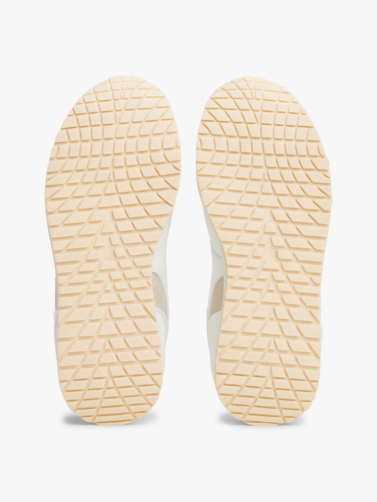 Metallic Fine Cleat Trainers — White