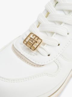 Metallic Fine Cleat Trainers — White 6