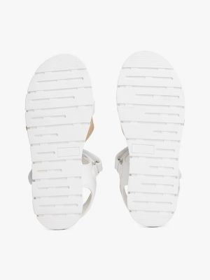 white metallic glitter strap sandals for girls tommy hilfiger