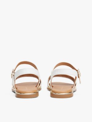 white th monogram plaque sandals for girls tommy hilfiger