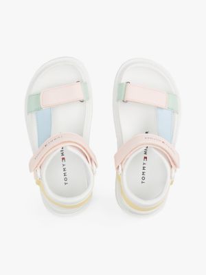 sandali con fascette multicolore multicolore da bambine tommy hilfiger