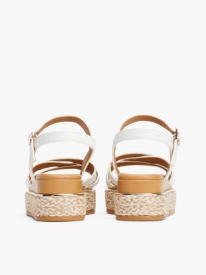 white crossover strap platform sandals for girls tommy hilfiger