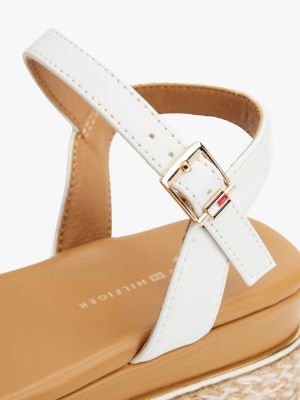 white crossover strap platform sandals for girls tommy hilfiger