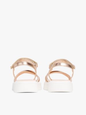 sandales pailletées à scratch rose pour filles tommy hilfiger