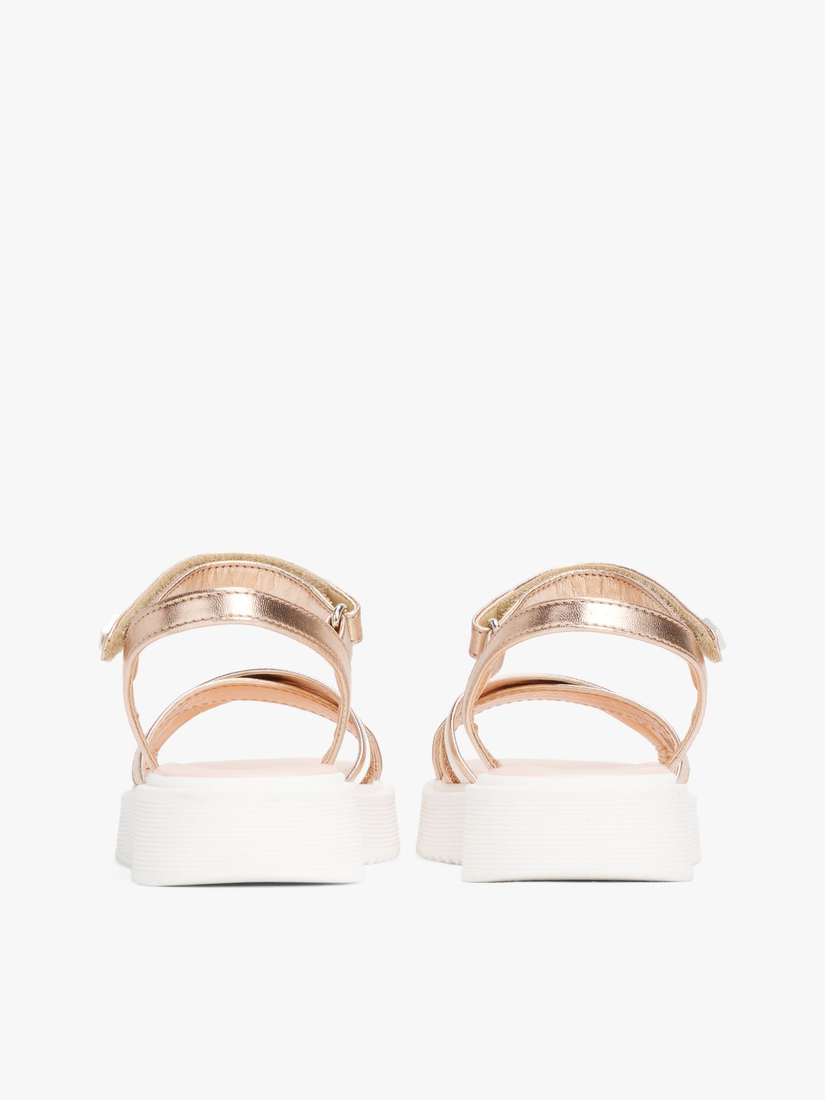 Glitter Hook And Loop Sandals — Pink