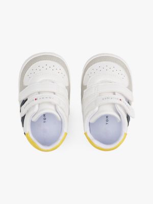 multi colour-blocked logo trainers for boys tommy hilfiger