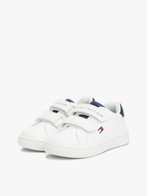 weiß color-pop-sneaker mit klettverschluss für gender-inclusive kinder - tommy hilfiger