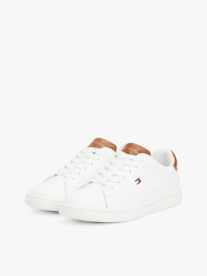 sneakers con bandierina e dettagli color pop bianco da gender-inclusive bambini tommy hilfiger