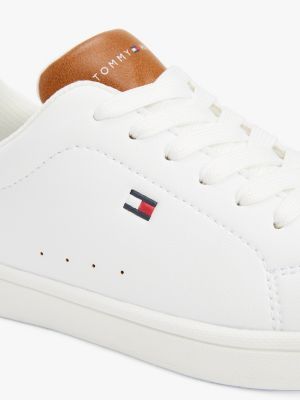 baskets colour-pop à drapeau blanc pour enfants genre inclusif tommy hilfiger