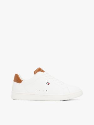 sneakers con bandierina e dettagli color pop bianco da gender-inclusive bambini tommy hilfiger