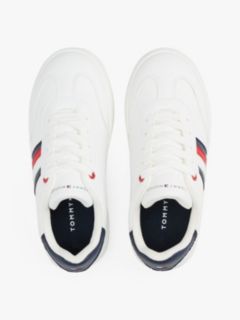 Flag Contrast Heel Trainers — White 3