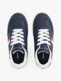 Flag Mixed Texture Trainers — Blue 3