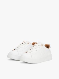 Fine Cleat Lace-Up Trainers — White 2