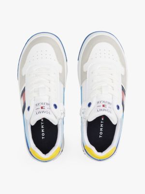 multi colour-blocked fine cleat trainers for kids gender inclusive tommy hilfiger