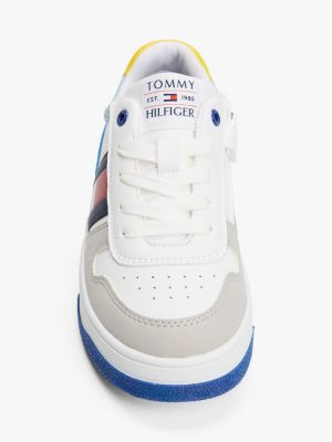 meerdere kleuren colour-blocked sneaker met profielzool voor kinderen gender inclusive - tommy hilfiger