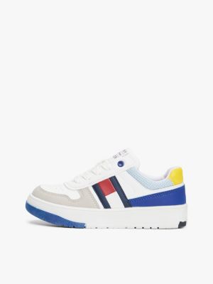 multi colour-blocked fine cleat trainers for kids gender inclusive tommy hilfiger