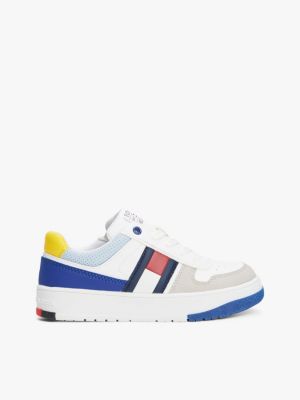 multi colour-blocked fine cleat trainers for kids gender inclusive tommy hilfiger