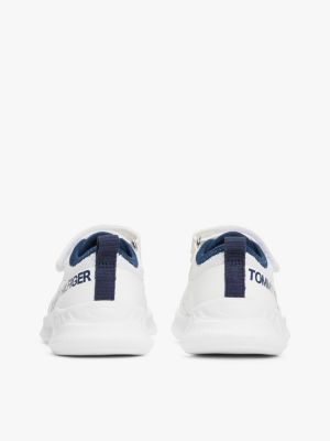 white logo mesh lace-up trainers for boys tommy hilfiger