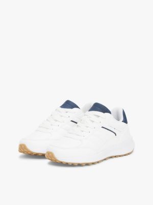 white contrast logo trainers for kids gender inclusive tommy hilfiger