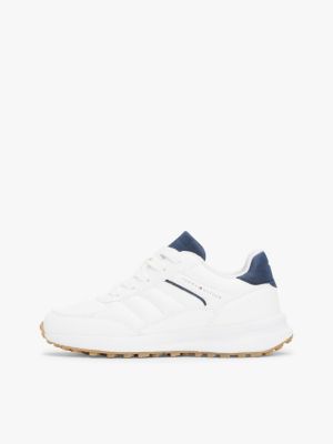 white contrast logo trainers for kids gender inclusive tommy hilfiger