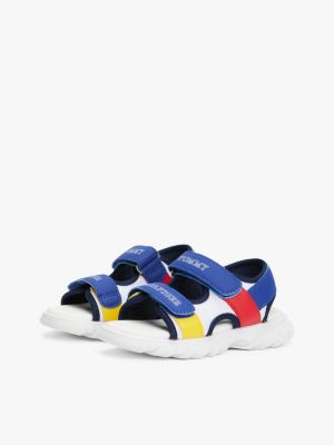 sandali color block con chiusura a strappo multicolore da bambini tommy hilfiger