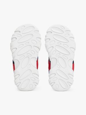 multi colour-blocked hook and loop sandals for boys tommy hilfiger