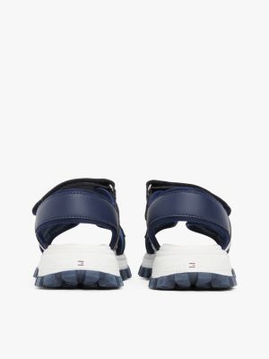 blue logo hook and loop cleat sandals for boys tommy hilfiger