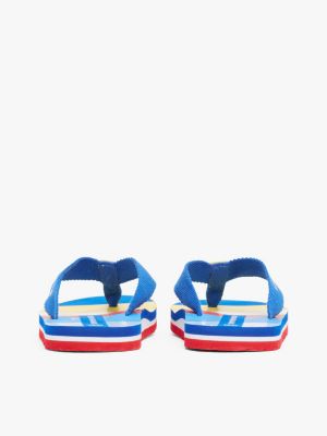 multi logo strap flip-flops for kids gender inclusive tommy hilfiger