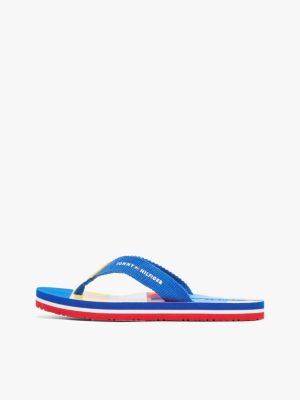 tongs à bride logo plusieurs couleurs pour enfants genre inclusif tommy hilfiger