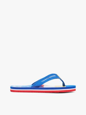 tongs à bride logo plusieurs couleurs pour enfants genre inclusif tommy hilfiger