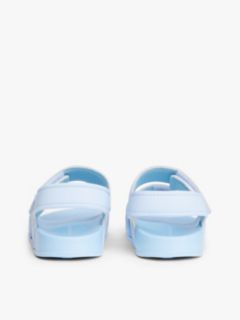 Logo Double Hook And Loop Sandals — Blue 4