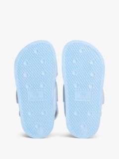 Logo Double Hook And Loop Sandals — Blue 5